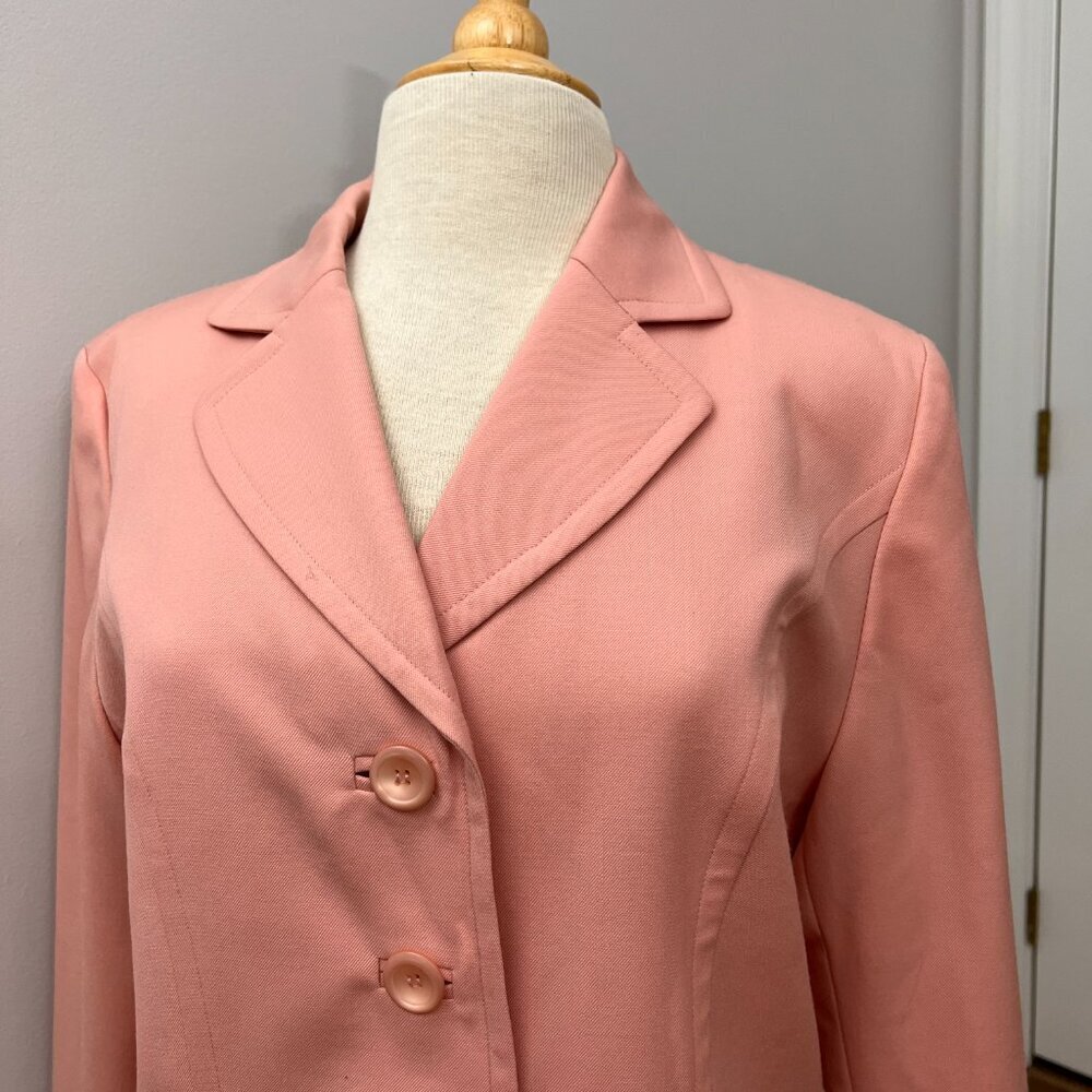 NEW Pendleton Pink Button Wool Blazer Jacket Sz 14 - Picture 4 of 12